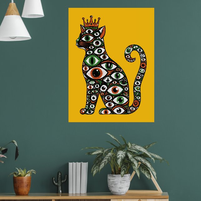Affiche Yeux de chat couronnés (Salon 1)