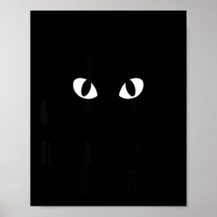 Affiche Yeux de chat mignons noirs minimalistes drôles jug