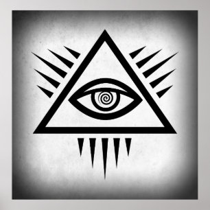 AFFICHE YEUX DE LA PROVIDENCE SYMBOLE ANCIEN