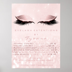 Affiche Yeux de maquillage rose fille Prix d'extension