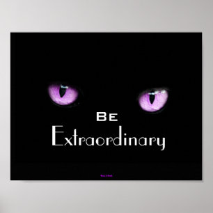 Affiche Yeux inspirés de motivation Girly frais de chat