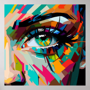 Affiche Yeux Pop art 