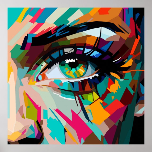 Affiche Yeux Pop art  (Devant)