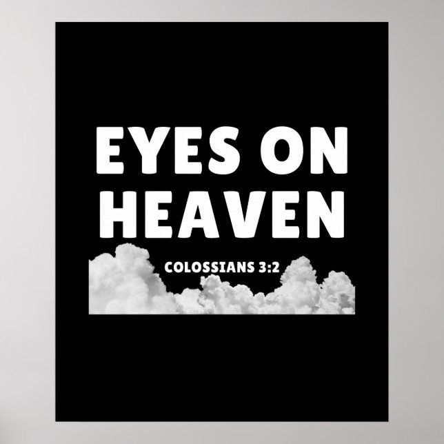 Affiche Yeux sur le Ciel - Colossiens 3:2 (Devant)
