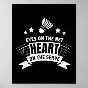 Affiche Yeux Sur Le Coeur Net Sur Le Badminton Serve