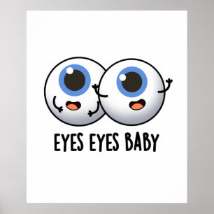 Affiche Yeux Yeux Bébé Funny Ice Eyeballs Pun