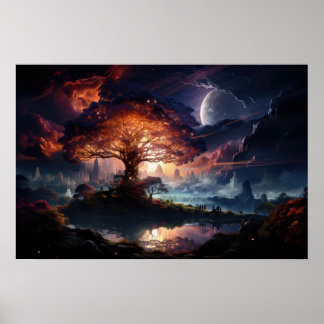 Affiche Yggdrasil À La Fin Du Monde
