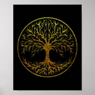 Affiche Yggdrasil, Arbre Celtique De La Vie, Mythologie No