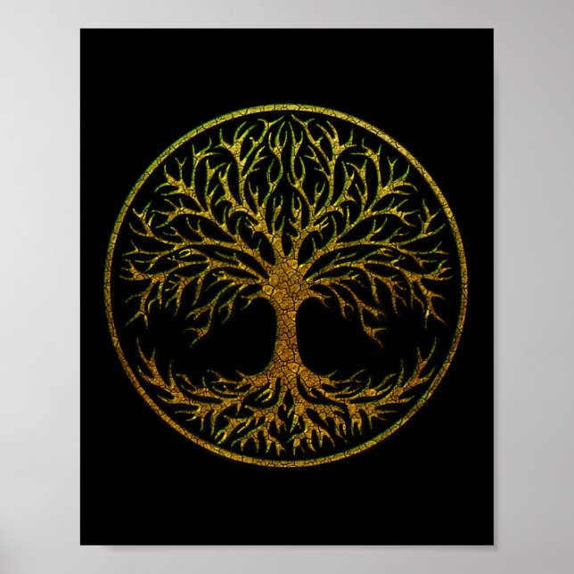 Affiche Yggdrasil, Arbre Celtique De La Vie, Mythologie No (Devant)