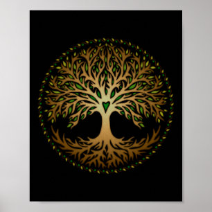 Affiche Yggdrasil, Celtique, Arbre, Vie, Nordique, Mytholo