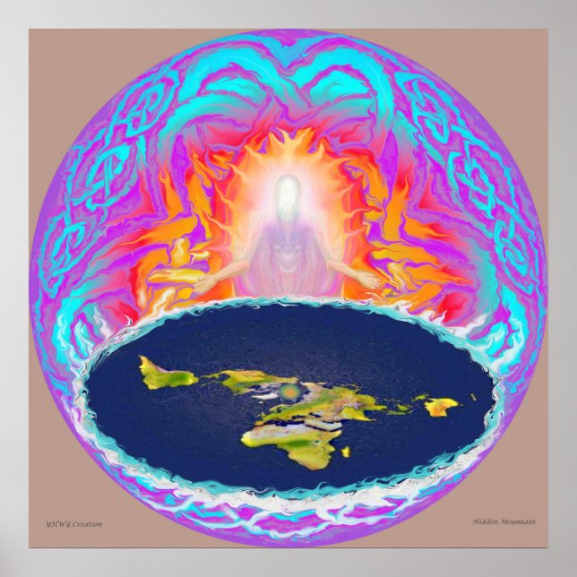 Affiche YHWH Creation original painting ~ Hidden Mountain (Devant)