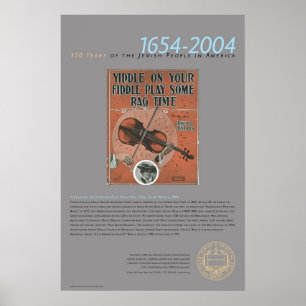 Affiche Yiddle sur votre violon…, musique de feuille, 1909