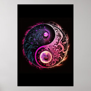 Affiche Yin and Yang Chinese Spiritual Symbol of Life
