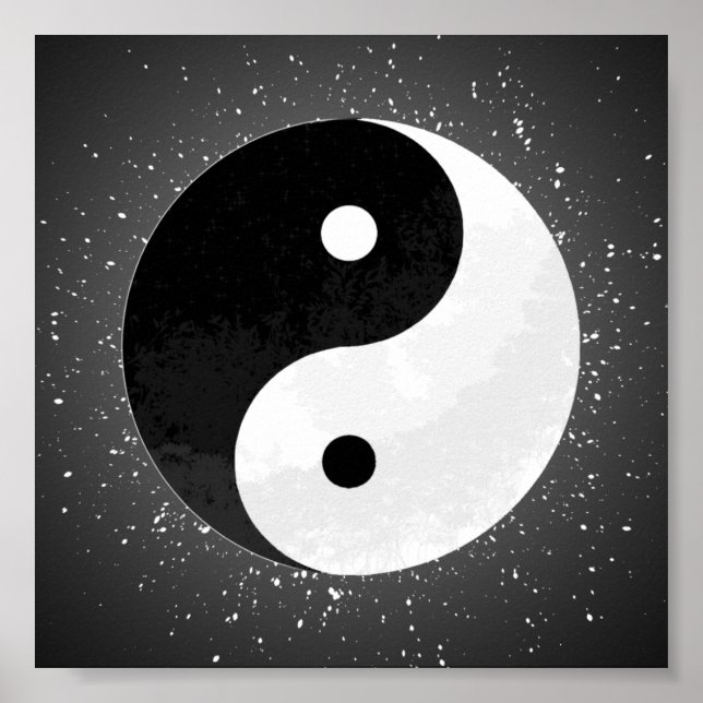 Affiche Yin Yang Black and white (Devant)
