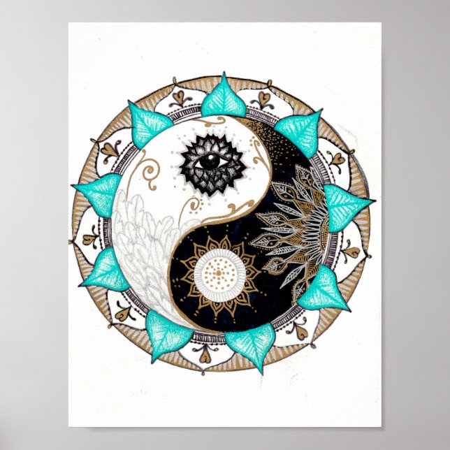 Affiche Yin Yang Mandala (Devant)
