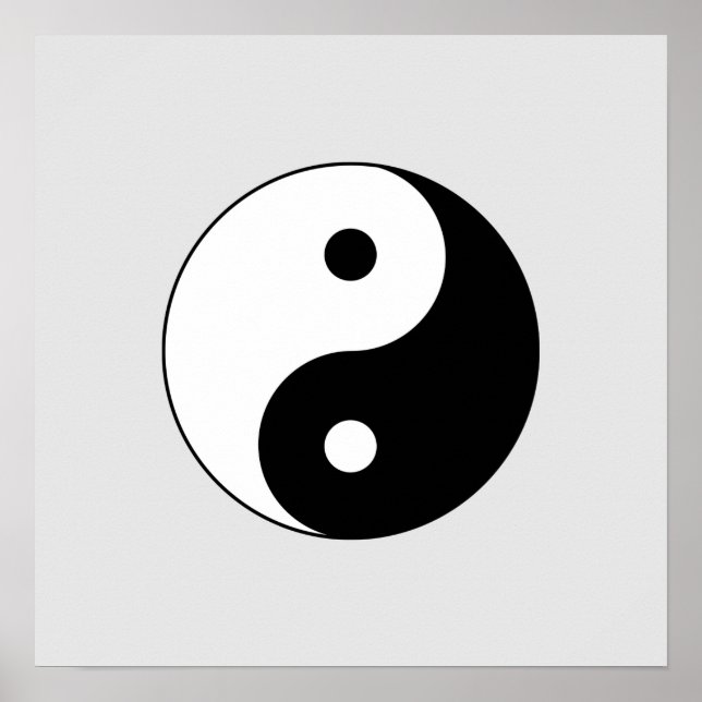 Affiche Yin-Yang noir et blanc (Devant)