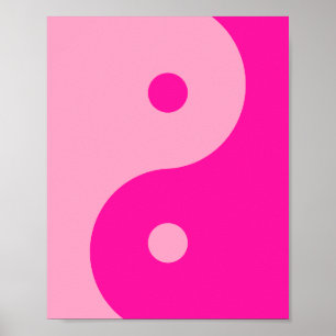 Affiche Yin Yang rose