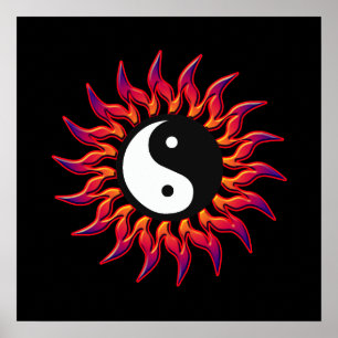 Affiche Yin Yang Sun flamboyant