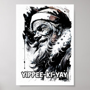 Affiche Yippee Ki Yay Funny Citation de Noël Pop Culture