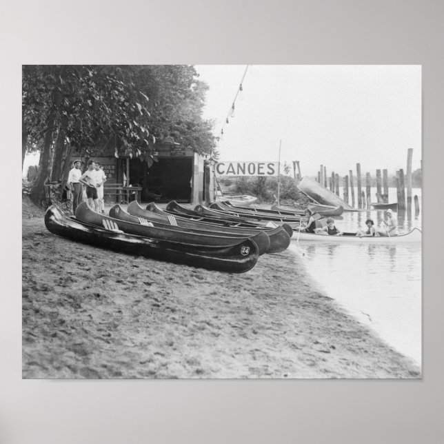 Affiche Yocum Canoe House, Arlington Beach Park (Devant)