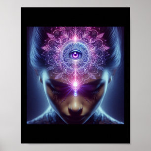 Affiche Yoga Ajna Conscience Troisième Œil Chakra Brahman