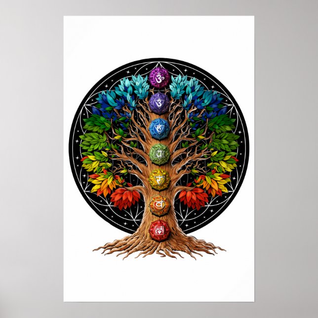 Affiche Yoga Arbre De Vie (Devant)