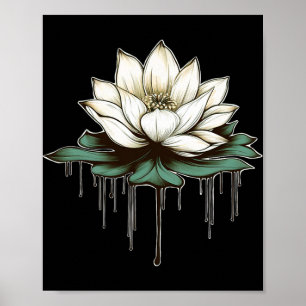 Affiche Yoga Botanique Lotus Spirituel