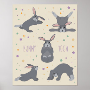Affiche Yoga de lapin
