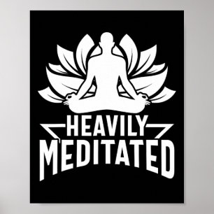 Affiche Yoga de méditation lotus Namaste fortement médité