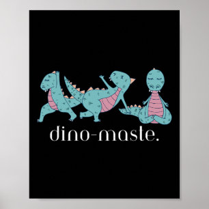 Affiche Yoga Dinosaure Juric Maître Dino Vibes Zen Drôle