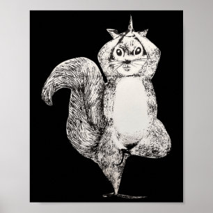 Affiche Yoga Écureuil 