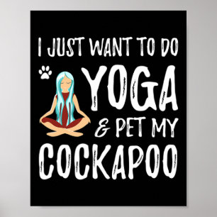 Affiche Yoga et chien Apoo pour idée cadeau drôle pour mam
