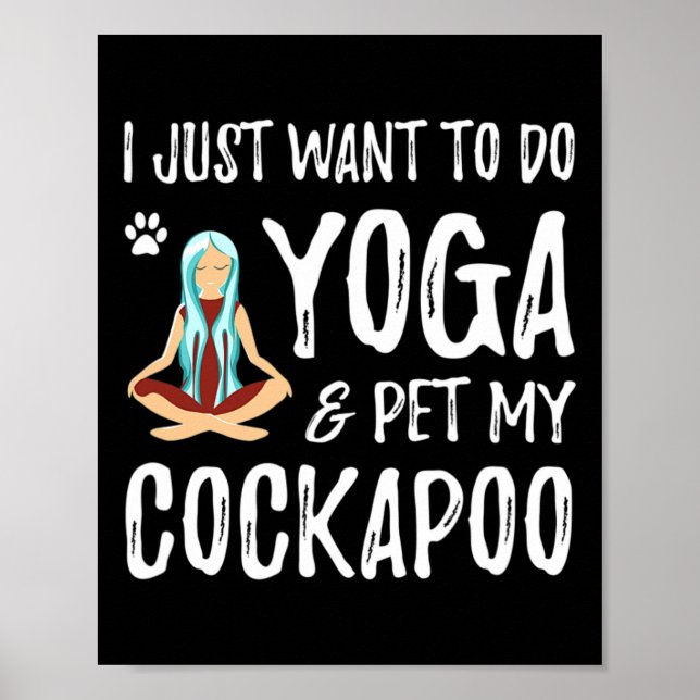 Affiche Yoga et chien Apoo pour idée cadeau drôle pour mam (Devant)