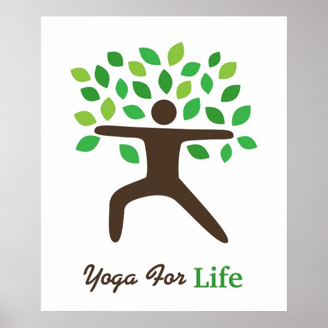 Affiche Yoga For Life, Warrior Pose, Tree (Devant)