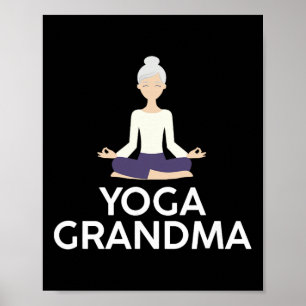 Affiche Yoga Grand-mère - T Shirt de grand-mère cool en mé