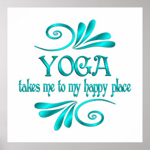 Affiche Yoga Happy Place