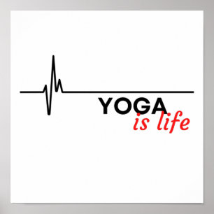 Affiche Yoga is life.