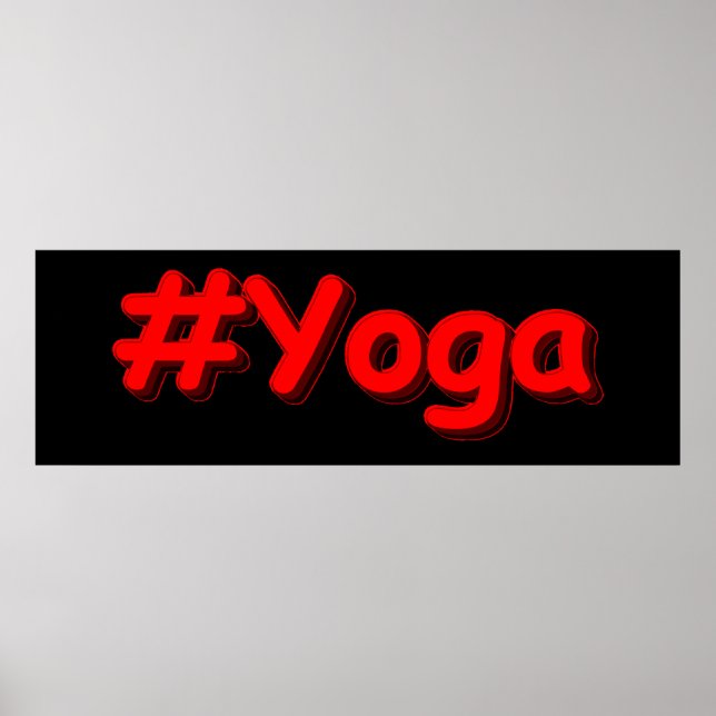 Affiche "#Yoga" Joli Design. Acheter maintenant (Devant)