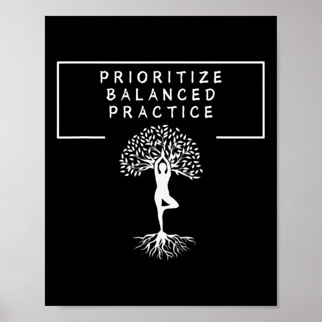 Affiche Yoga Lanced Pratique Arbre Pose Pleine Conscience  (Devant)