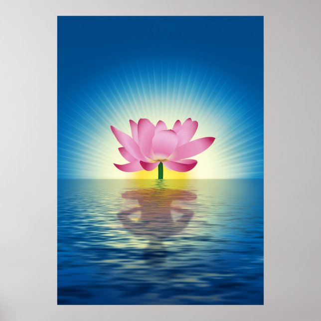Affiche Yoga Lotus (Devant)