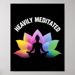 Affiche Yoga Lotus Médité Intensément Lance Zen Esprit Rel