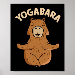 Affiche Yoga Lover Cadeau femmes Capybara méditation Yoga