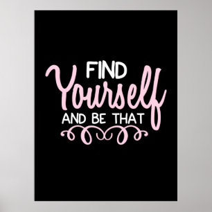 Affiche Yoga Lover   Find Yourself And Be That