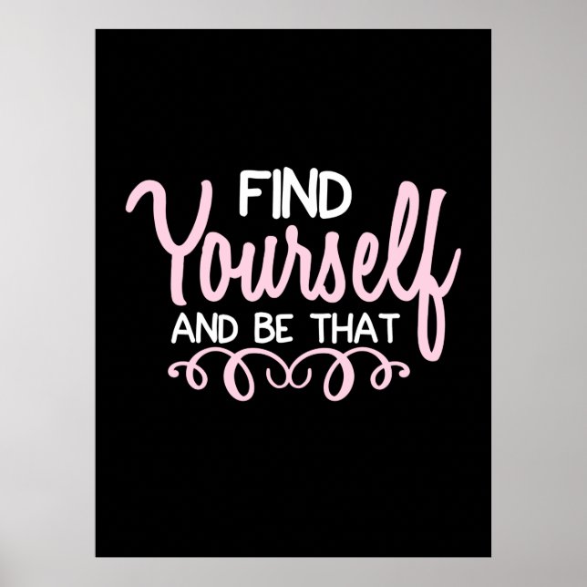 Affiche Yoga Lover | Find Yourself And Be That (Devant)