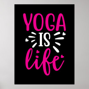 Affiche Yoga Lover   Le yoga est la vie