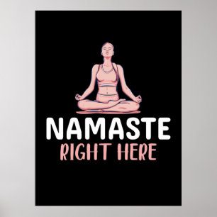 Affiche Yoga Lover Yoga Namaste ici
