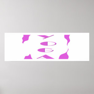 Affiche Yoga méditation détente pale violet blanc yoga