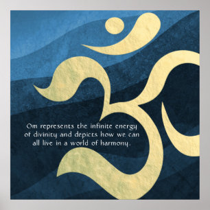 Affiche Yoga Meditation Instructor Life Coach OM Quotes Po