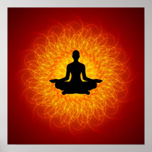 Affiche Yoga - méditation sur le mandala