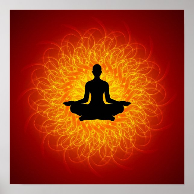 Affiche Yoga - Méditation Sur Mandala (Devant)